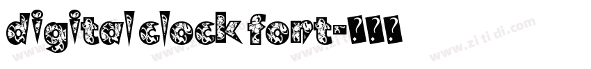 digital clock font字体转换